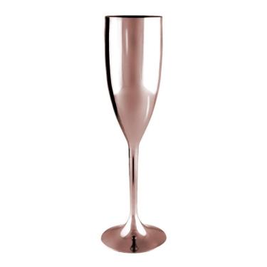 Imagem de Taça De Champanhe Acrílico Metalizada Rose Gold 180ml