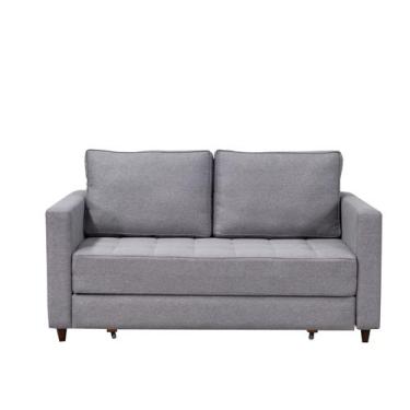 Imagem de Sofá Cama Belize - Linho Suave Cinza - Sofá de Fábrica, 1,50m