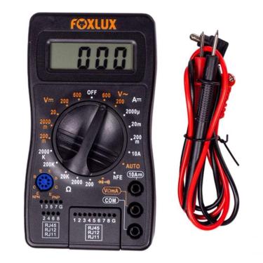 Imagem de Multímetro Digital Com Testador Para Cabos Rj E Bipe Foxlux