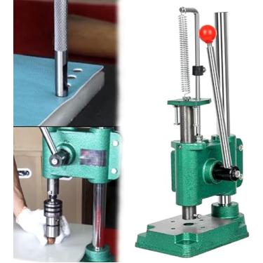 Imagem de Máquina De Impressão De Couro, Ferramenta De Perfuração De Furo De Couro, Máquinas De Gravação De Perfurador De Prensa Manual Para Artesanato, Ferramentas De, ROUND HEAD-160KG