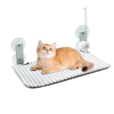 Imagem de Rede Para Gatos de Janela,Rede Multifuncional Dobrável para Gatos para Parede | Almofada Dobrável para Relaxar com Anexo por Ventosa para Uso em Interior e Exterior em Quarto Varanda Terraço e da Cama