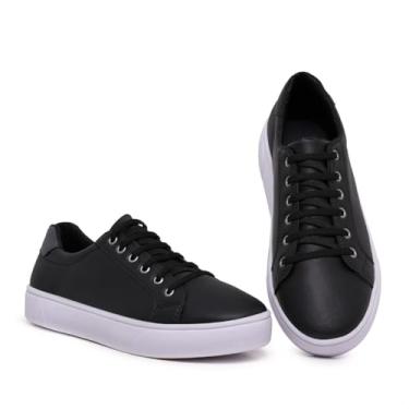 Imagem de Foxstar Masculino StarFox Sapatênis Casual, Preto, 42, Ajuste Elástico, Conforto