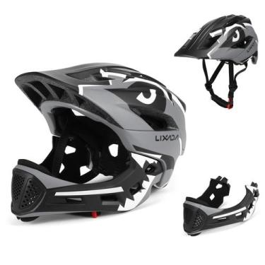 Imagem de Capacete LIXADA Kids Bike ajustável, removível, azul integral
