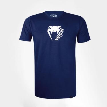 Imagem de Camiseta Venum Basic Light Blue Navy, Tamanho GG