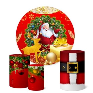 Imagem de Trio Capas Cilindro + Painel Sublimado Festa 1,50m Natal (K1NAT052)