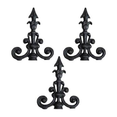 Imagem de Kit 3 Ponteira Ponta De Lança Ferro N19 Grade Muro 23X18Cm - FUNDIÇAO 