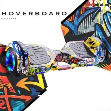 Imagem de Hoverboard Infantil Skate Elétrico Arte Urbana Led Grafite