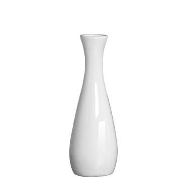 Imagem de Vaso Líbano Garrafa Decorativo Cerâmica Branco Decoração Sala Estante Flor