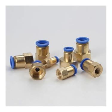 Imagem de 1 peça 1/20.3 cm 1/10.2 cm 3/20.3 cm 1/5.1 cm BSPT fêmea x 4/6/8/10/12 mm tubo OD ar pneumático push in conector de liberação rápida montagem Homebrew (10 mm, 1/5.1 cm)