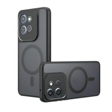 Imagem de Kukoufey Capa compatível com Motorola Edge 60 Neo, compatível com MagSafe, compatível com Motorola Edge 50 Neo XT2409-1 XT2409-2 capa de celular magnética integrada antichoque preta