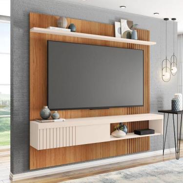 Imagem de Painel Para Até 60 Polegadas Jade Suspenso Com Nicho Para Sala De Estar