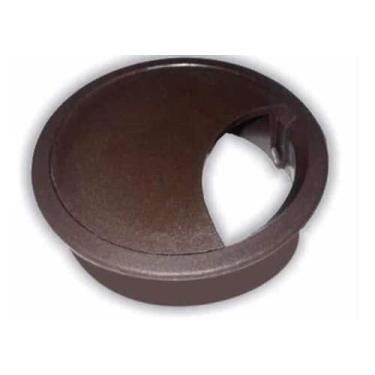 Imagem de Acabamento Passa Fio Mesa Computador Marrom 46mm Kit 04 Pçs - comercia