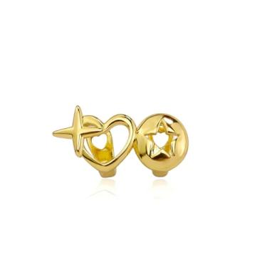 Imagem de Grillz de dentes de ouro prateado para mulheres, grelhas para seus dentes, homens, tampa de dente dourada Grillz para mulheres, joias de dentes, vazadas, cruzadas, coração, boca, grelhas masculinas