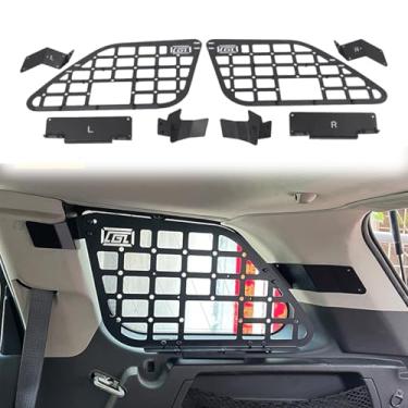 Imagem de CTH Para Jeep Grand Cherokee WK 2007-2010 Molle Panel Organizadores de porta-malas de armazenamento, suporte de bagagem, kit de prateleira, acessórios para carro, 1 conjunto (painel suspenso de janela