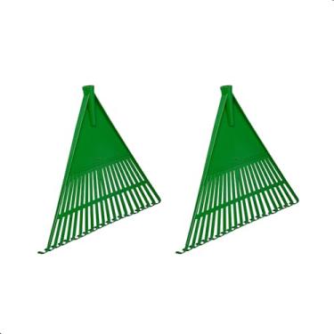 Imagem de MetalCromo, Kit 2 Vassouras Rastelo de Plástico Jardim Grama Sem Cabo