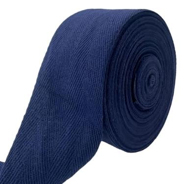 Imagem de Fita de sarja de algodão de 5 cm para costura, encadernação de viés, coleira para animais de estimação, decoração doméstica - tiras duráveis de espinha de peixe - fita de ligação natural e alças para