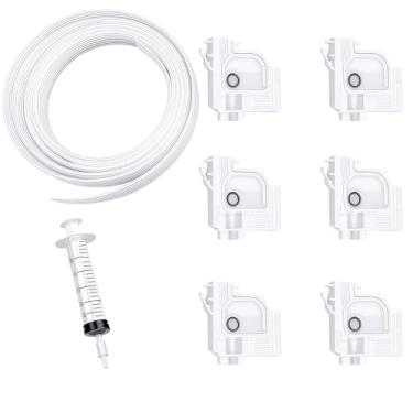Imagem de CEOQ-LI 1 conjunto de amortecedor de tinta para impressora compatível com E-pson L800 L1300 L1455 L801 L1800 L810 L850 L101 L201, impressora com tubo de tinta tubo de mangueira