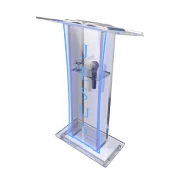 Imagem de Púlpito Bonito Resistente Com Led Gravação Igreja E Empresas - AcriHou