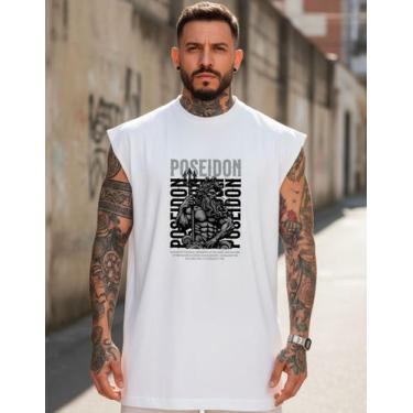 Imagem de Regata Oversized Machao Poseidon Algodão Fios 30.1 Verão - AL7, Branco