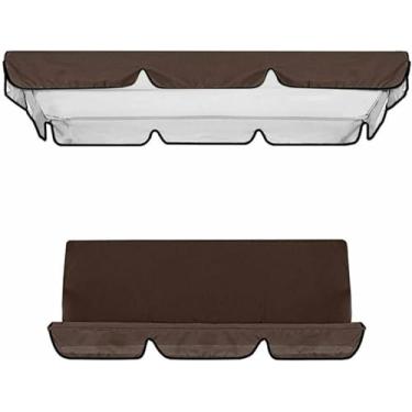 Imagem de Capa de substituição impermeável para balanço de jardim, tipo rede, para cadeiras de pátio - Proteção durável para assento de balanço externo.