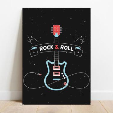 Imagem de Placa Decorativa Rock e Roll - TaColado, 30x40cm