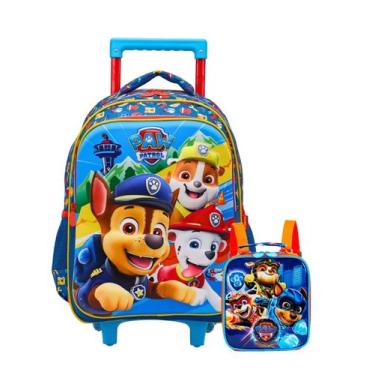Imagem de Kit Patrulha Canina Mochila Rodinha + Lancheira Térmica