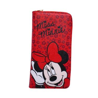 Imagem de Carteira De Mão Rosto Minnie Mouse Vermelha Grande Original