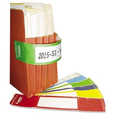 Imagem de Tabbies 68801 Alças de bolso de arquivo, 9-5/8 x 2, amarelo/branco, pacote com 48