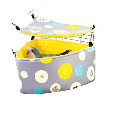 Imagem de Papagaio calopsita casa quente cama de ninho de pássaro rede suspensa pássaros cama de dormir papagaio esconderijo cama lã lavável para papagaio periquito calopsitas periquitos