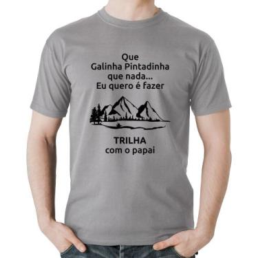 Imagem de Camiseta Algodão Trilha Com O Papai Trekking - Foca Na Moda