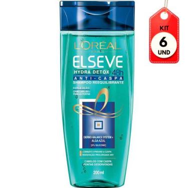 Imagem de Kit C/06 Elseve Hydra Detox Shampoo Anticaspa 200ml