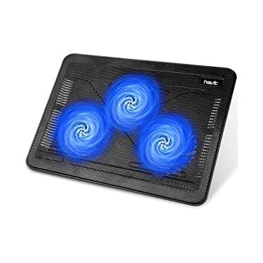 Imagem de Havit HV-F2056 15,6 – 17 polegadas Laptop Cooler Pad - Slim portátil alimentado por USB (3 ventiladores), Black+Blue