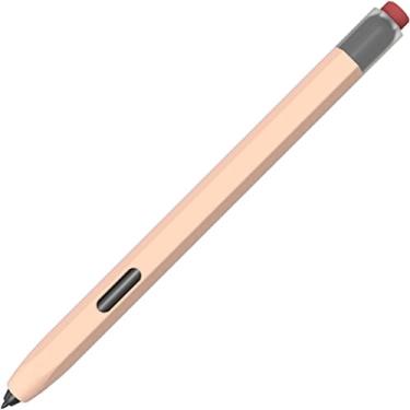 Imagem de LOVE MEI Capa de silicone para Samsung Galaxy Tab S7 FE/S7/S7 Plus/S8/S8 Plus/S8 Plus/S8 Ultra Pencil Case S Pen, design clássico, antiderrapante, confortável, macia, bolsa, capa de pele (rosa)