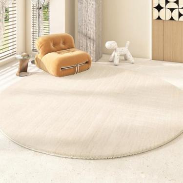 Imagem de Tapetes minimalistas modernos para o quarto grande área sala de estar decoração tapete redondo engrossado casa pelúcia lounge tapete, f, 160x160cm