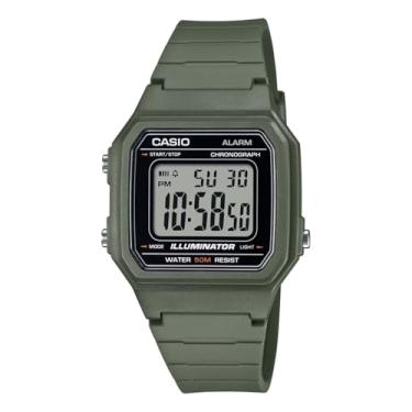 Imagem de Casio Relógio analógico-digital masculino W-217H-3AVDF, verde, pulseira, Verde, alça