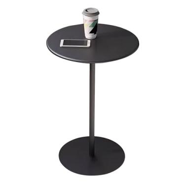 Imagem de Mesa de bar alta mesa de jantar de metal mesa de jantar mesa lateral pequena para sala de estar quarto - mesa de bar coquetel bistrô mesa de pub mesa alta com base redonda preta