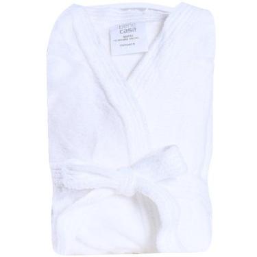 Imagem de Roupão Special Kimono com 2 Bolsos Manga Longa - Bene Casa, P, Branco