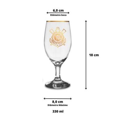 Imagem de Taça Windsor 330ml Serie Ouro - Corinthians - BRASFOOT