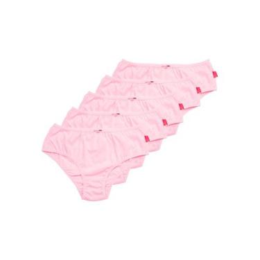 Imagem de Kit com 5 Calcinhas Infantil Sanny 212830, Rosa, 14