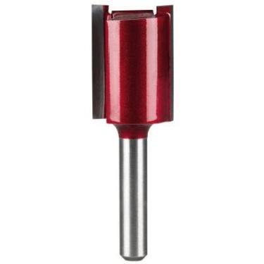 Imagem de PORTER-CABLE 43193 23/32" Madeira compensada Mortising Dupla Flauta Broca de Fresa, Haste de 1/4", Ponta de Carboneto