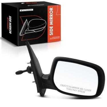 Imagem de A-Premium Espelho retrovisor manual do lado do passageiro - Compatível com Toyota Yaris 2007-2012 - Espelho retrovisor externo preto dobrável manual não aquecido - Substituição # 8791052800