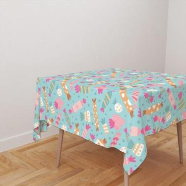 Imagem de Toalha De Mesa Quadrada 4 Lugares Tecido Oxford Doces e Balas TL251 - 