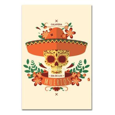 Imagem de Placa Decorativa para Quarto MDF Caveira Mexicana - Quartinhos