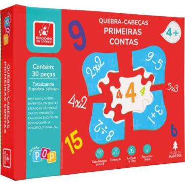 Imagem de QUEBRA-CABEÇA Madeira Primeiras Contas 30 Peças - Brinc Crianca