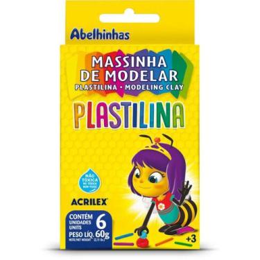 Imagem de Massa para Modelar Plastilina com 6 Cores 60G - Pacote com 12 Unidades