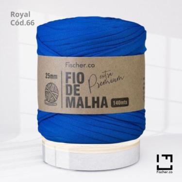 Imagem de Fio de Malha Extra Premium Fischer 25mm Azul Royal Especial Cód. 66 - 