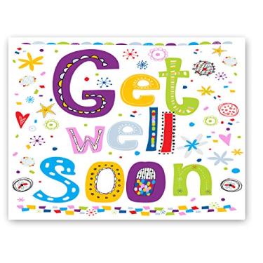Imagem de Small World Greetings Cartões de notas Get Well Soon 24 unidades - Dentro em branco com envelopes - Tamanho A2 (14 x 10,8 cm)