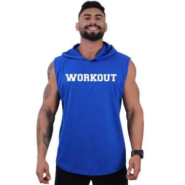 Imagem de Regata Longline com Touca Masculina MXD Conceito Workout, Azul, G, Mas