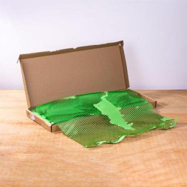 Imagem de Papel Kraft Colmeia Buzz 20 Folhas 50x50cm Imballa, VERDE ARUBA
