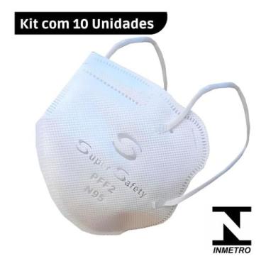 Imagem de Kit 10 Máscaras Hospitalar N95 Padrão Ffp2 Envio Imediato - Super Safe